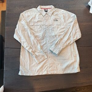 The North Face Men's Light Gray Button-Up Jacket